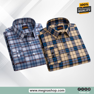 Men's Full Sleeve Check Shirt (Combo)