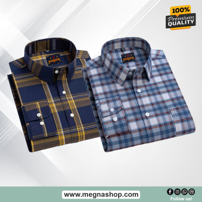 Men's Full Sleeve Check Shirt (Combo)